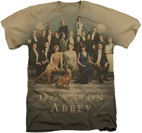 Amazon.com: Downton Abbey Poster Unisex Adult Sublimated Heather T Shirt for Men and Women, Large Sand: Clothing