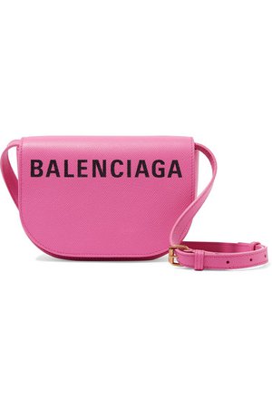 Balenciaga | Ville Day XS AJ printed textured-leather shoulder bag | NET-A-PORTER.COM