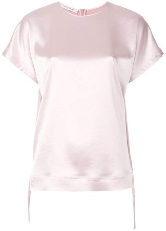 lace-up sleeves T-shirt