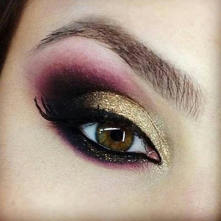 maroon gold eyeshadow shimmery for black eyes - Google Search