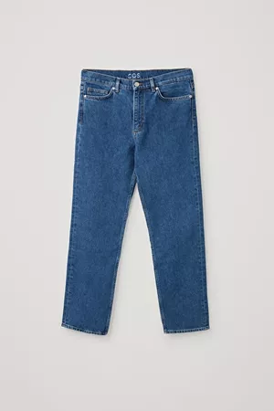 ORGANIC COTTON TAPERED LEG JEANS - Blue - Jeans - COS WW