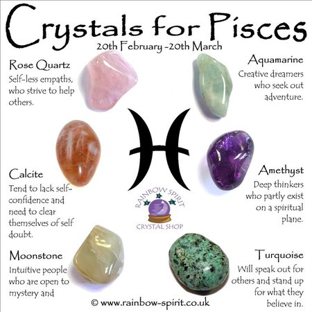 Pisces Birthstones Crystal Set | Etsy