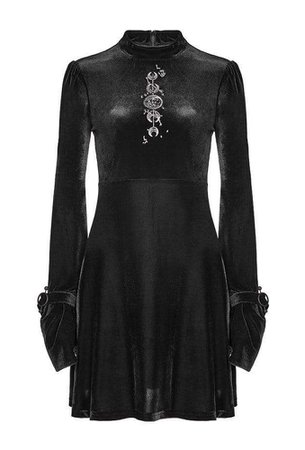 Moonstruck Black Velvet Gothic Dress by Punk Rave