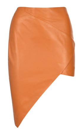 Asymmetric Leather Mini Skirt By Zeynep Arçay | Moda Operandi