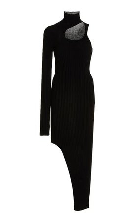 Claire Cutout Ribbed-Knit One-Shoulder Midi Dress By Boyarovskaya | Moda Operandi