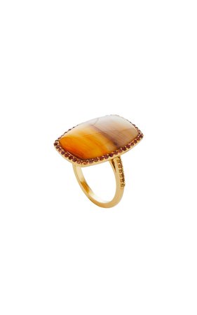 18K Gold Agate Ring by Guita M | Moda Operandi