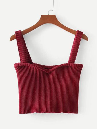 Solid Crop Knit Top