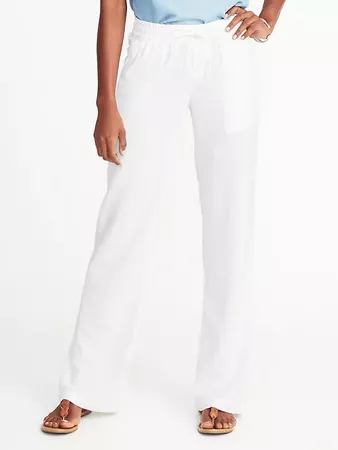 white linen pants old navy 2018