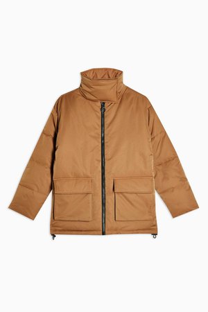 Brown Oversized Puffer Jacket | Topshop