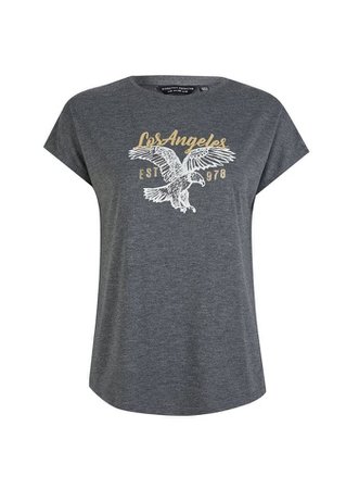 Grey Eagle Rock Logo T-Shirt | Dorothy Perkins