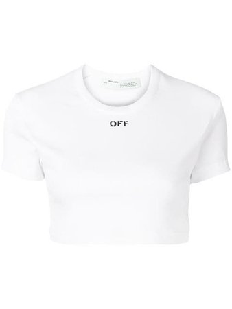 Off-White slim-fit Cropped T-shirt - Farfetch