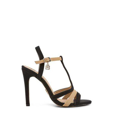 Sandals | Shop Women's Laura Biagiotti Black Ankle Strap Sandals at Fashiontage | 632_NABUK_BLACK-Black-37