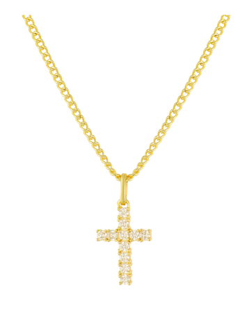 evry jewels cross necklace(gold)