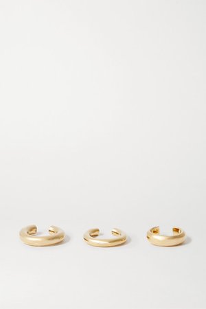 Jennifer Fisher | Set of three gold-plated ear cuffs | NET-A-PORTER.COM