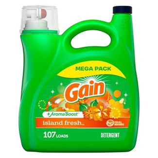 Gain + Aroma Boost Island Fresh Scent He Compatible Liquid Laundry Detergent - 154 Fl Oz : Target