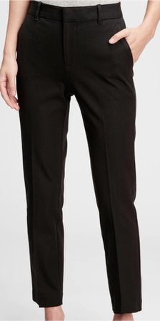 solid black office pants