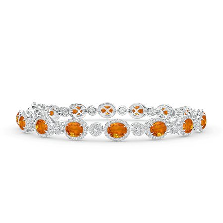 orange diamond bracelet