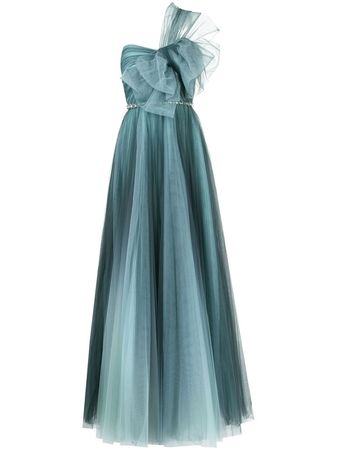 Jenny Packham bow-detail Tulle Gown - Farfetch