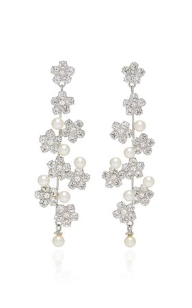 Exclusive Swarovski Crystal Floral Drop Earrings by Jennifer Behr | Moda Operandi
