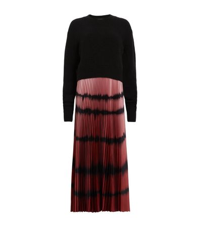 Womens AllSaints black 2-Piece Curtis Sweater Dress | Harrods UK