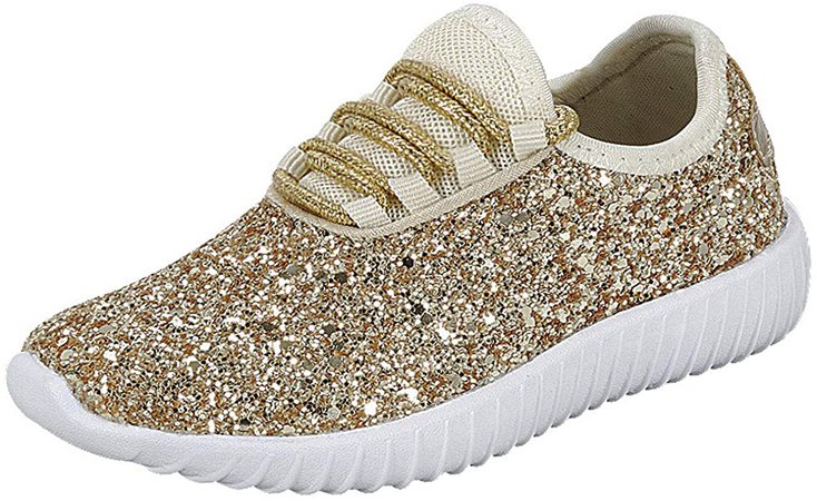 Amazon.com | Forever Link Women's REMY-18 Glitter Fashion Sneakers | Fashion Sneakers
