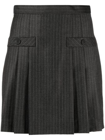 SANDRO Pinstripe Pleated Skirt - Farfetch