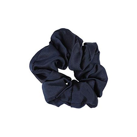 Mommesilk Mulberry Silk Hair Scrunchies Ponytail Holder Elastic Bobbles Hair Ties Band for Women Hair Care 100 Silk Navy Blue | WantItAll