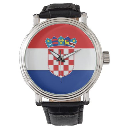 Patriotic, special watch with Flag of Croatia | Zazzle.com