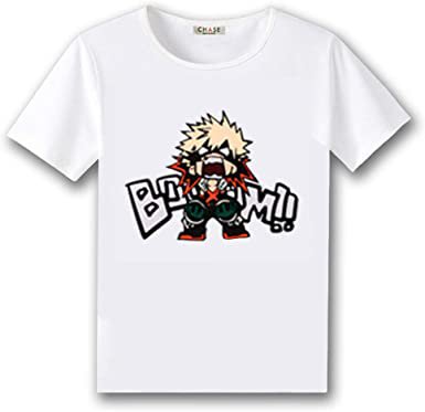 Amazon.com: Boku No Hero Academia My Hero Academia Crewneck T-Shirt Short Sleeve Tee Cosplay Unisex Anime, 3, X-Large: Clothing