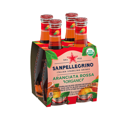 San Pellegrino Organica Red Orange Flavored Italian Soda | 200 ml Glass Bottles 24-Pack | ReadyRefresh