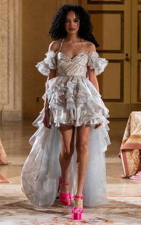 Curtis Silk-Lame Mini Dress By Loveshackfancy | Moda Operandi
