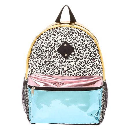 Leopard Love Metallic Backpack | Claire's