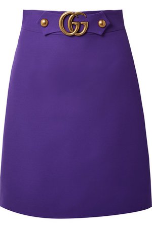 Gucci | Embellished wool and silk-blend skirt | NET-A-PORTER.COM