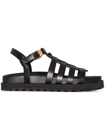 Shop Versace strappy flatform sandals with Express Delivery - FARFETCH