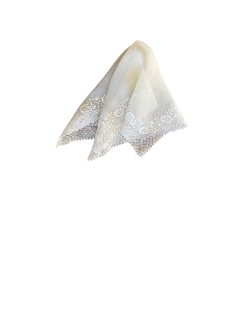Victorian white handkerchief accessories