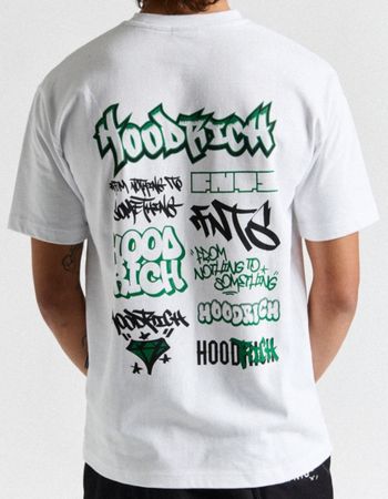 HoodRich Graffiti Tag T-Shirt
White/Green/Black
