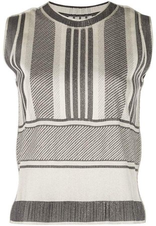 sleeveless striped top