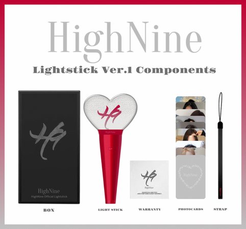 HighNine (하이 나인) Lightstick Ver.1 Components