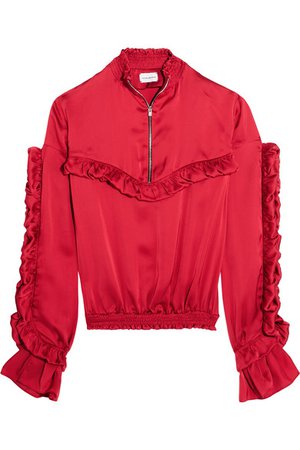 Magda Butrym | Granada ruffled silk-satin blouse