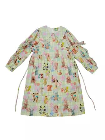 Plaid Print Long-sleeved Dress - frufru – ARCANA ARCHIVE