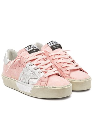 Golden Goose - Hi Star Suede Platform Sneakers - pink