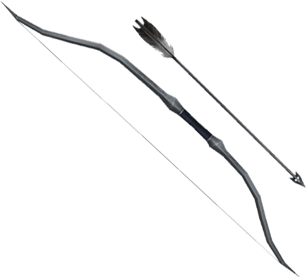 silver bow and arrow