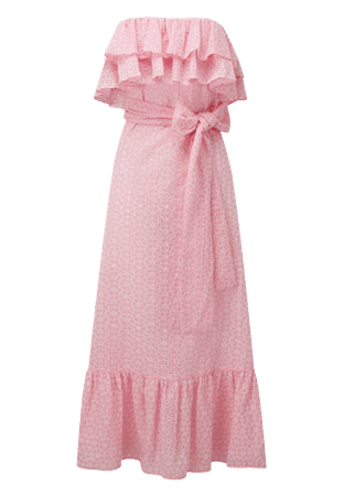 sabine pink and white daisy eyelet dress