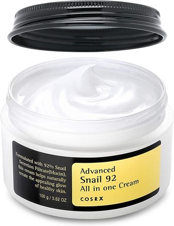 Amazon.com: COSRX Snail Mucin 92% Moisturizer 3.52 oz, Daily Repair Face Gel Cream for Dry Skin, Sensitive Skin, Not Tested on Animals, No Parabens, No Sulfates, No Phthalates, Korean Skincare (3.52 OZ/100g) : Beauty & Personal Care