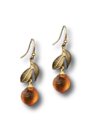 1930s retro orange drop earrings jewelry