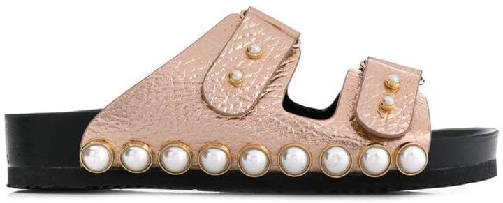 cabochon-embellished sandals