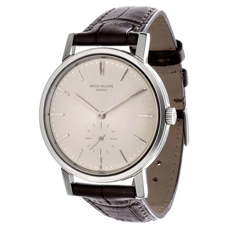 Patek Philippe 3466A Stainless Steel Automatic Calatrava Watch, circa 1967 For Sale at 1stDibs