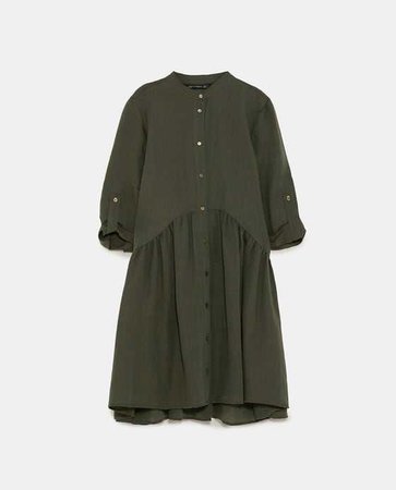 BUTTON - UP RUFFLED DRESS-View All-DRESSES-WOMAN-SALE | ZARA United States