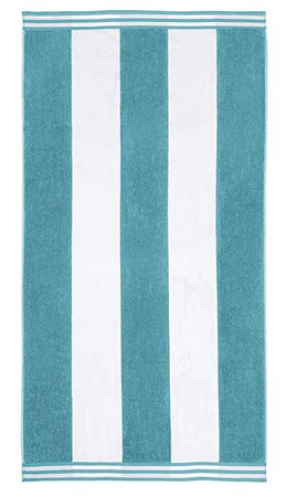 Superior Luxurious 100% Cotton Beach Towels, Oversized 34" x 64", Soft Velour Cotton and Absorbent Cotton Terry, Thick and Plush Striped Beach Towels - Orange Cabana Stripes: Bedding & Bath