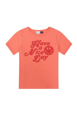 Sunny Nice Day Tee | Retro Orange Slogan T-Shirt | Joanie